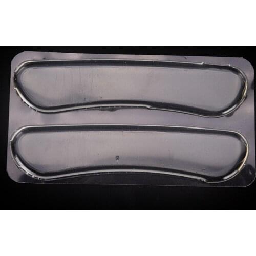 1 Pair Clear Silicone Gel Heel Liner Grips Soft Cushion Pad Insole For High Heeled Shoe Clear Back