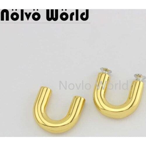 10 pieces test, high-grade metal U ring removable clasp for bag belt package U hook bag buckle diy leather crafts accessories