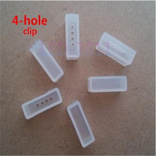 1000 pcs Silicone clip, end caps use for waterproof Silicone tube SMD 5050 ws2801 ws2811 2812b RGB led strip light non-2--4 hole