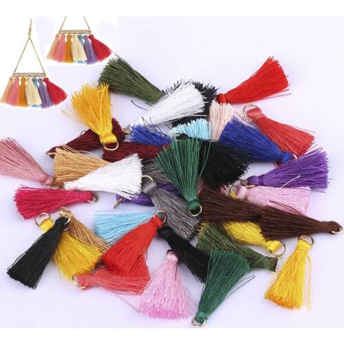 20pcs 3cm Cotton Tassel Bursh For DIY Jewelry Making Handmade Bohemia Earrings Charm Bag Garment Pendants Crafting Accessories