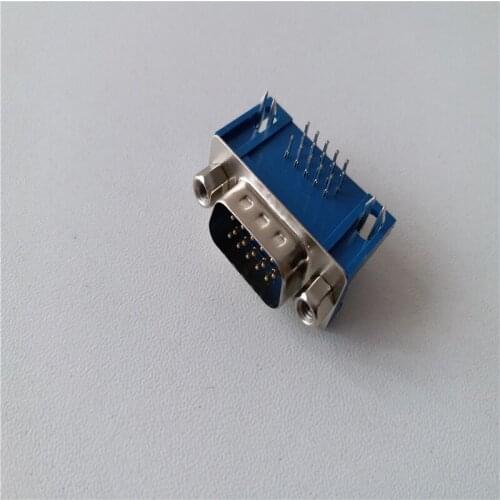 25pcs DB15 male HDR15P three-row male connector D-SUB VGA connector HDB 15P socket head