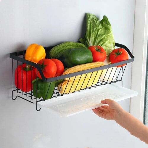 304 Stainless Steel Kitchen Wall Mounted Storage Basket for Spice Rack Shower Fruit Vegetable Organizer Dish Drying Shelf