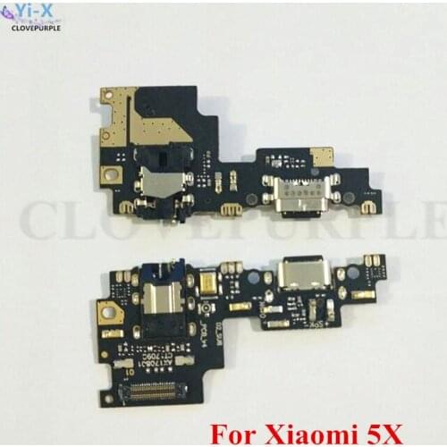 5PCS/Lot USB Dock Connector Charging Port Flex Cable Charger Plug Board Repair Parts for Xiaomi 5X Mi5X