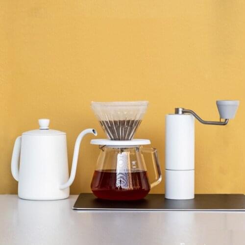 Timemore White and Black Manual Drip Coffee Maker C Gift Box Set Outing Portable Brew Coffee Pot Mini Coffee Grinder Percolator