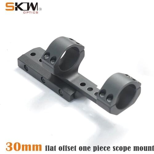 Free Shipping SKWgear 30mm rings AR15 M4 Flat Offset One Piece Scope Mount 30mm mount heave for 1913 Picatinny Rails