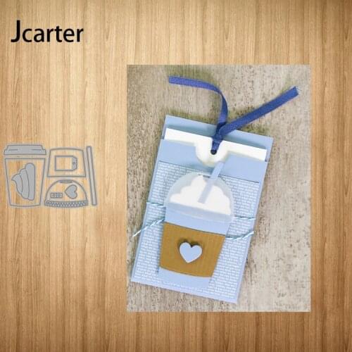 Drink Cup Ice cream Straw Metal Cutting Dies Shape Scrapbooking Craft Die Cut Stencil Card Make Mould Sheet Decoration Design