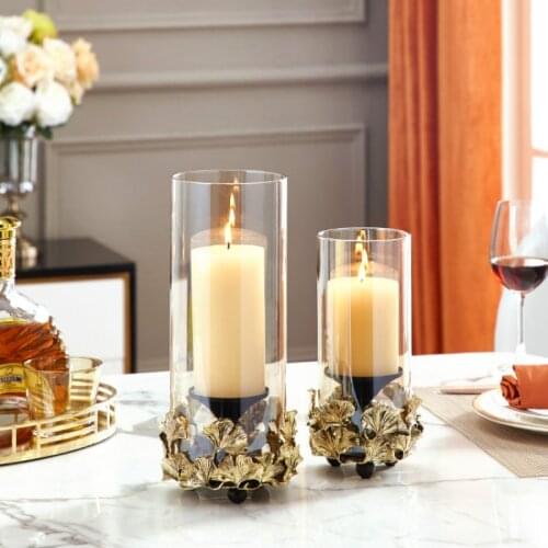 Europe Candlestick Candles Luxury Light Romantic Dinner Candle Holder Glass Simple Vintage Portacandela Table Decoration XX50CH