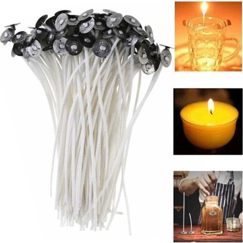 100PCS 9/15/20cm Cotton Candle Wicks DIY Candles Making Smokeless Wax Core Candle Oil Lamps Party Supplies