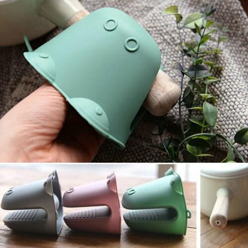 2PC Cute Silicone Kitchen Organizer Insulated Heat Pot Clips Microwave Oven Gloves Hot Plate Clip Cooking Baking bbq Heat Clips