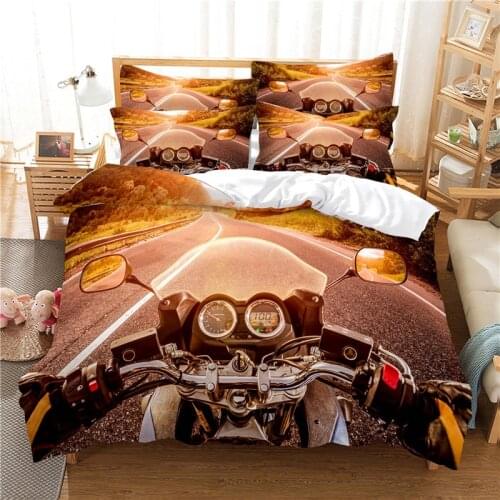 Motorcycle Bedding Set Duvet Cover Set 3d Bedding Digital Printing Bed Linen Queen Size Bedding Set Fashion Design