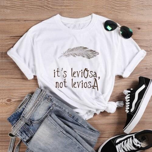 Summer Womens O-neck t-shirt its leviOsa not leiosA t-shirt letters top casual clothes t-shirt female summer fashion Tshirt