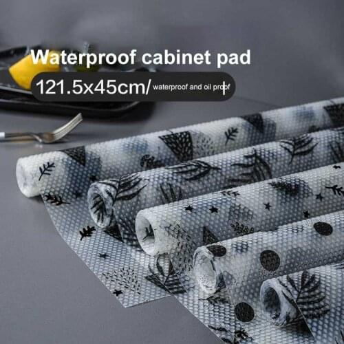 45X122 Cm Drawer Mat Oil-proof Moisture Kitchen Table Shelf Liner Mats Cupboards Pad Paper Non Slip Waterproof Closet Placemat