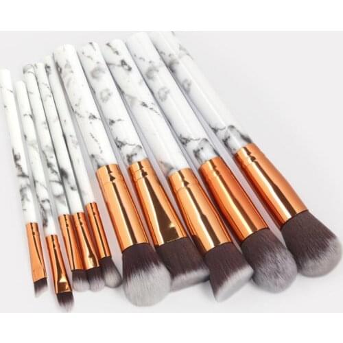 5/6/10pcs Marbling Makeup Brushes Set Eye Shadow Foundation Contouring Blusher Powder Brush Face Cheeks Make Up Tools