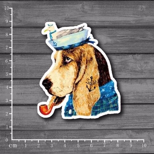 Sailor Cute Dog Stationery Sticker for DIY Macbook On Laptop Skin Kid Toy Skateboard Luggage Fridge Phone Home Decor[Single]