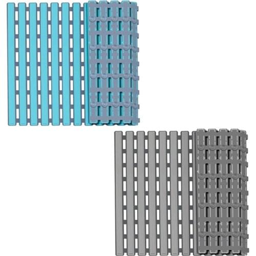 Non Slip Bath Mat with Suction Cups, Bathroom Kitchen Door Floor Tub Shower Safety Mats Anti-Bacteria Professional with Drain Ho