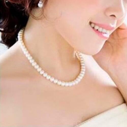 New listing elegant noble pretty simulated pearl necklace wholesale crystal shop