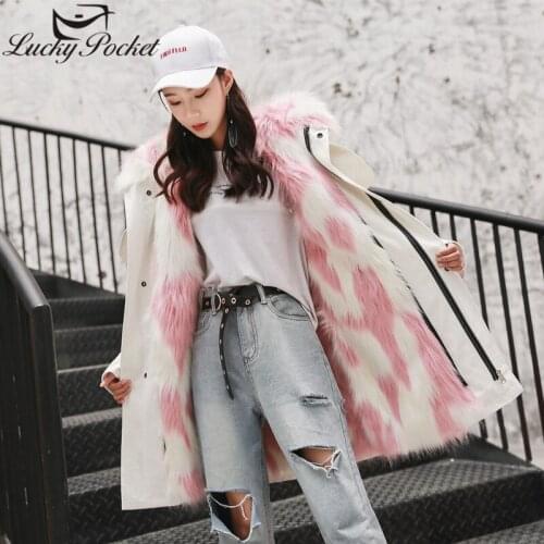 Women Winter Casual Mid-Length Solid Color Loose Parkas Outerwear Ladies Fashion Thick Warm Removable Plus Size Plush Coat ZY36