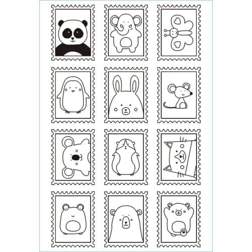 CLEAR STAMPS Lovely animals DIY Scrapbook Card album paper craft silicon rubber roller transparent stamps P119