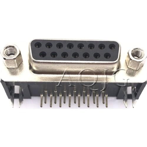 DR15 DB15 D-SUB Angle Angled 15 Pin Female Male PCB Mount Socket Connector