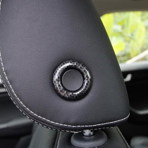 Car Seat Headrest Adjust Button Ring Chrome Decoration for Skoda Kodiaq 2017 2018 2019 2020 2021 Interior Accessories Styling