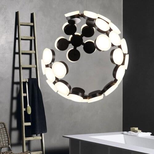 Modern minimalist LED chandelier Nordic living room / restaurant / hotel / cafe /bar Acrylic aluminum alloy creative chandelier