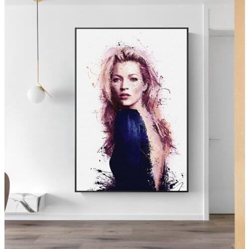 Modern Pop Art Inkjet Painting Beautiful Model Canvas Painting Simple Style Interior Decoration Painting(No Frame)