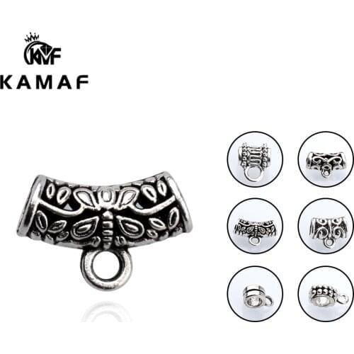Ancient silver alloy tee hanging beads hang buckle, bracelet, necklace beads buckle, jewelry accessories 50 PCS
