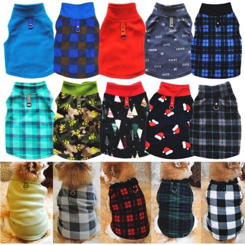 Warm Fleece fleece Pet Dog Clothes Pet Coat Puppy Dogs Shirt Jacket French Bulldog Pullover Camouflage Dog Clothing