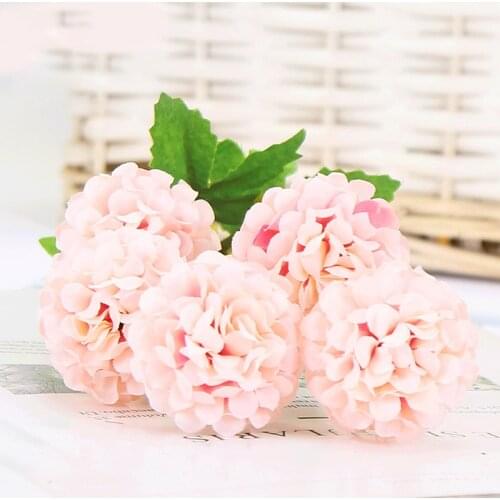 Peony Hydrangea Branch Artificial Flowers Luxurious Bouquet Wedding Decoration for Home Table Decor Sky Blue Fake Flowers