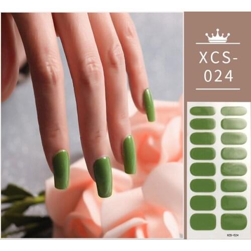 Green Colorful Nail Stickers Fashion Nail Stickers Pure Solid Color Decals Plain Stickers Designer Nail Decals Last Update Shiny
