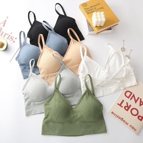 Women Bras Breathable Yoga Sports Vest Sexy No Steel Ring Bandeau Comfortable Underwear Pure Color Removable Liner Beauty Back