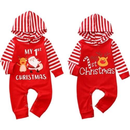 Winter Newborn Fleece One-Pieces Rompers Baby Clothing Girls Hoodie Fluffy Boys Clothes Toddler Warm Sleepwear Christmas