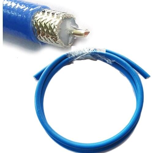 1m 3ft RG401 RG-401 Blue cable Wires Semi Flexible RF coaxial cable 50ohm