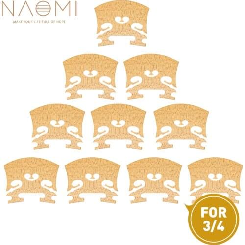 NAOMI 10pcs/1set Baroque Style Violin Bridge Select Dried Maple Wood Enhances The Tonal Output Of Violin For 3/4 Violin