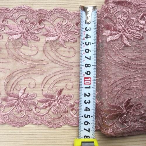 15Yards Dark Brown Lace Trim DIY Handmade Hair Decoration 16cm Wide Fabric Ribbon for Wedding Dress Skirt