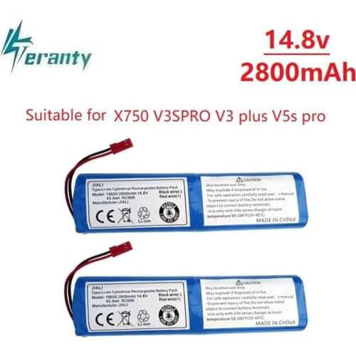 Original For ILIFE V3 plus v5s pro v5spro X750 v3s pro 14.8V 2800mAh Rechargeable Battery Robotic Cleaner accessories parts 2Pcs