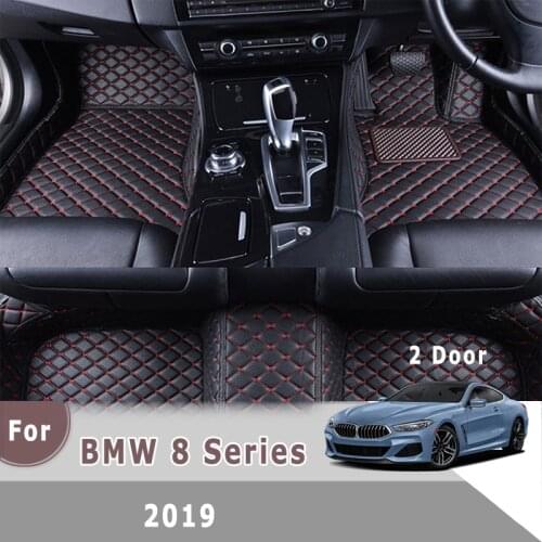 RHD Custom Car Floor Mats For BMW 8 Series 2019 Auto Styling Waterproof Decoration Leather Carpets Interior Accessories Foot Pad