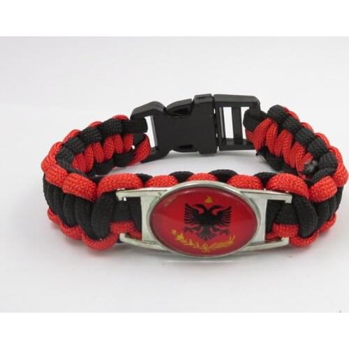 Infinity love albania bracelet albania country bracelet fashion man and woman handmade rope bracelet albania flag