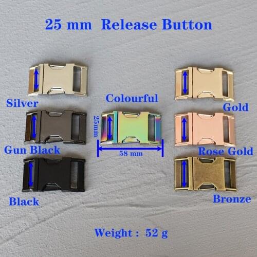 1 Pcs 25mm Backpack Buckles Dog Collar Webbing Quick Release Metal Buckle Safety Clasp Outdoor Paracord Bracelet DIY Accessories