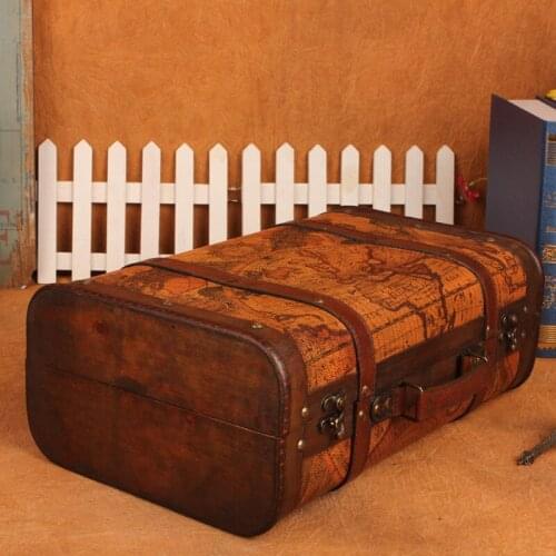 C Boutique explosion models retro suitcase storage box wooden box factory direct shooting props Home Storage