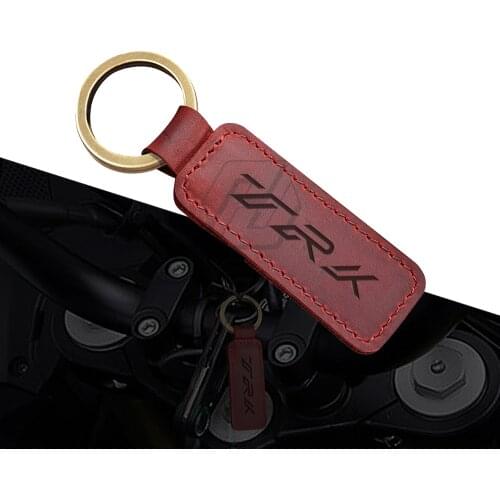 Motorcycle Cowhide Keychain Keyring Case for Benelli TRK 251 502 502X Adventure