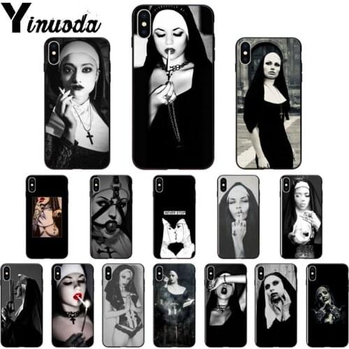 Yinuoda Sister Nun Sexy Girl Smoke High Quality Phone Case for iPhone 6S 6plus 7 7plus 8 8Plus X Xs MAX 5 5S XR