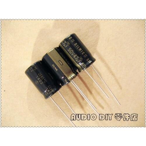 ELECYINGFO ELNA Black Gold SILMIC II Generation 47uF 50V47UF Audio Electrolytic Capacitor