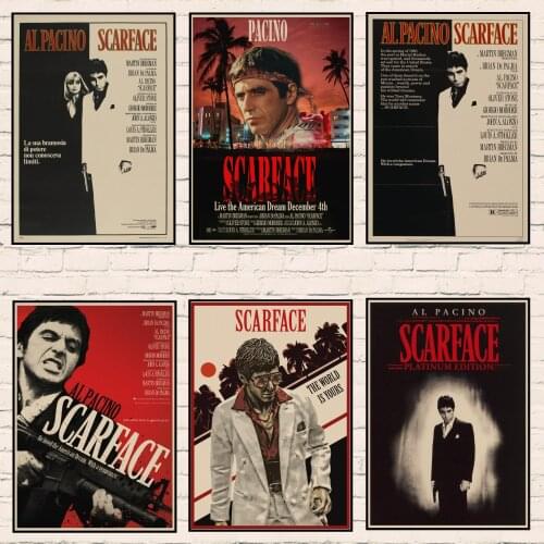 Scarface Movie Posters Good Quality Painting Vintage Poster Kraft Paper For Home Bar Wall Decor Stickers