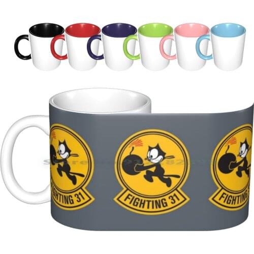 Vf-31 Ceramic Mugs Coffee Cups Milk Tea Mug Tomcat Vf 31 Tomcatters F 14 F A 18e Super Hornet Felix Call Sign Super Hornet F A