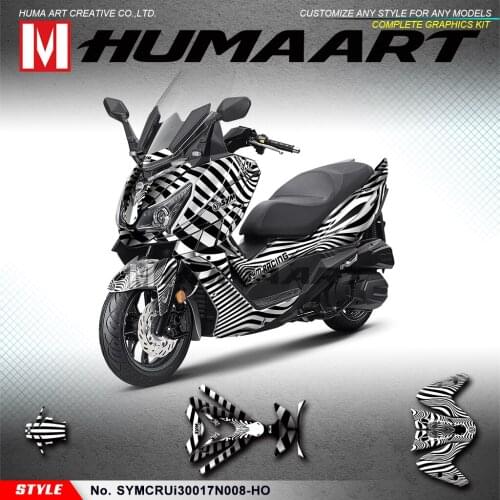 HUMAART Personalised Graphics Vinyl Wrap Kit for SYM Cruisym 300 2017 2018 2019 2020 2021, Customizable