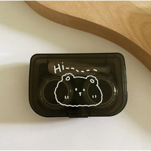 27RE Pocket Portable Mini Contact Lens Case Makeup Beauty Pupil Soaking Storage Box Contact Lens Plastic Holder