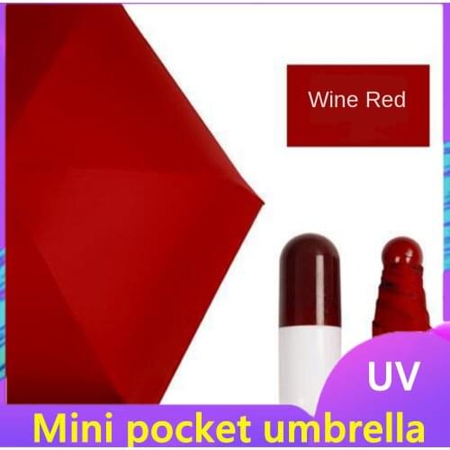 Pocket Mini Umbrella Anti UV Paraguas Sun Umbrella Rain Windproof Light Folding Portable Umbrellas for Women Men Children