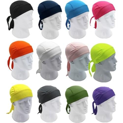 12 colors Outdoor Cycling Cap Quick Dry Head Scarf Headscarf Headband Summer Men Running Riding Bandana Ciclismo Pirate Hat Hood