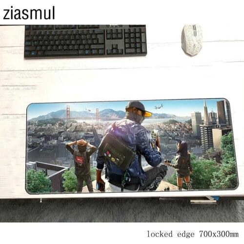 Watch Dogs 2 mouse pad 700x300x3mm mats cute Computer mouse mat gaming accessories hot sales mousepad keyboard games pc gamer